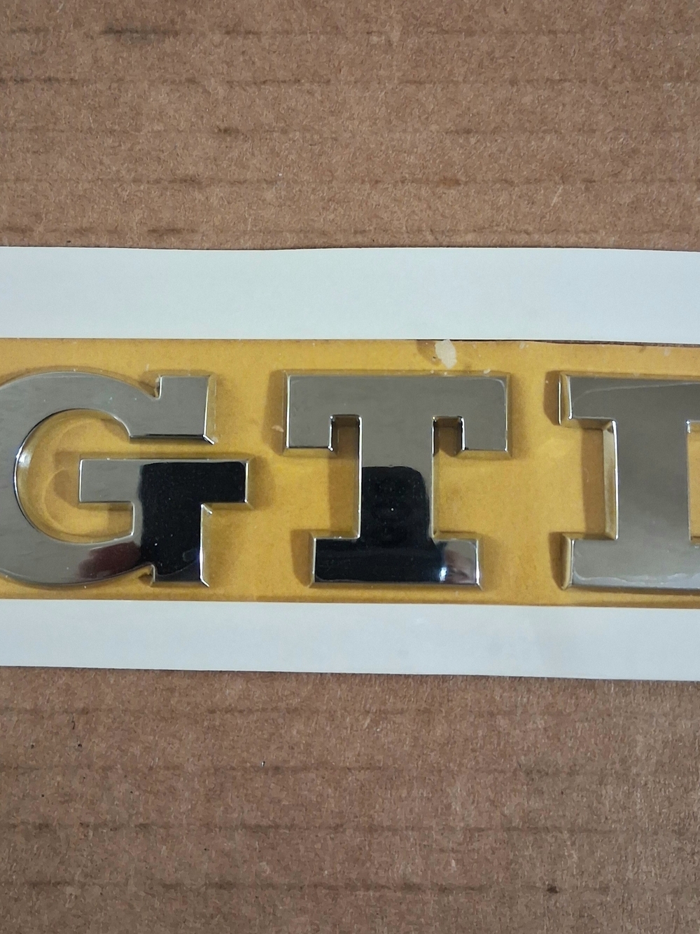 Volkswagen "GTI" Bright Chrome Namplate Letters OEM